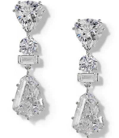 Nadri Luxor Kite Cubic Zirconia Drop Earrings