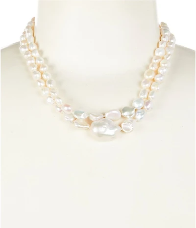 Nadri Madrid Freshwater Pearl Short Multi Strand Necklace