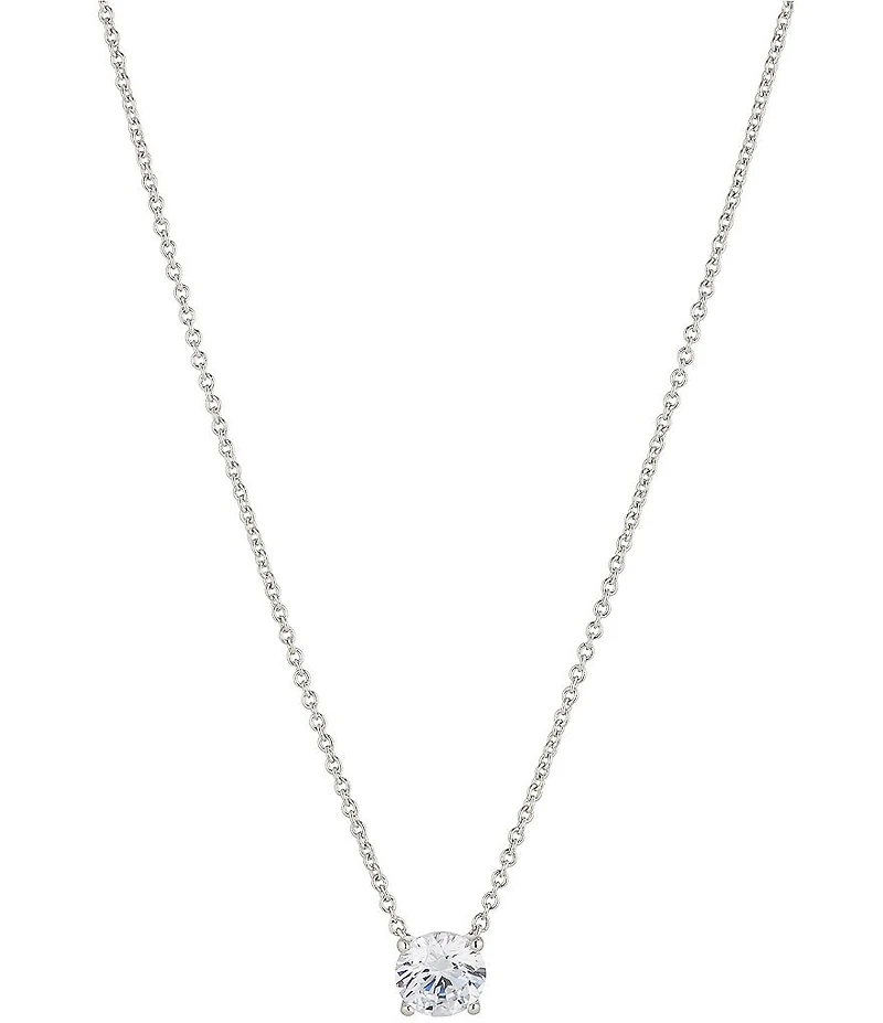 Nadri Modern Love Large Round Cut Short Pendant Necklace