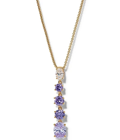 Nadri Nat Beauty Lavender CZ Y Necklace