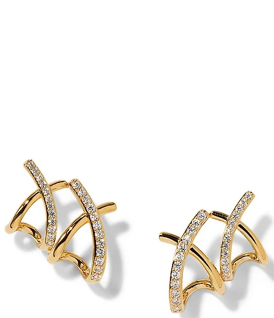 Nadri Paved Double Cage Ear Crawler Earrings