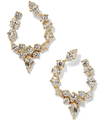 Nadri Riviera Rhinestone Front-Back Earrings