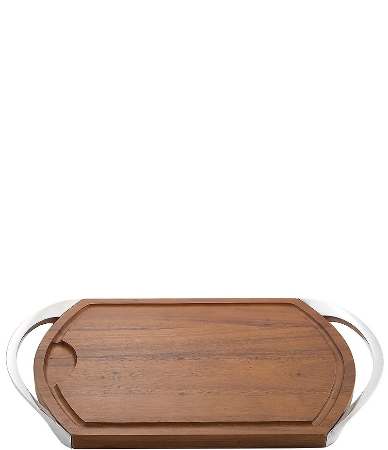 Nambe Handled Wooden Carve & Serve Station Cutting Board