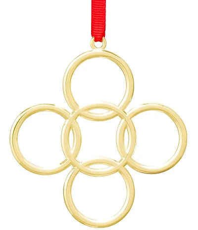 Nambe Holiday Twelve Days of Christmas: Five Golden Rings Ornament