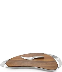 Nambe Pulse Wooden Cheese Board with Knife