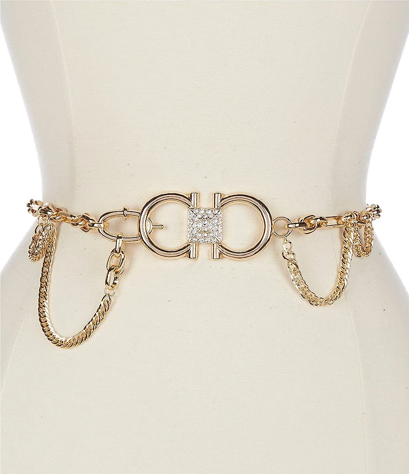 Natasha Accessories 1.62#double; Dock-Knocker Metal Link Belt