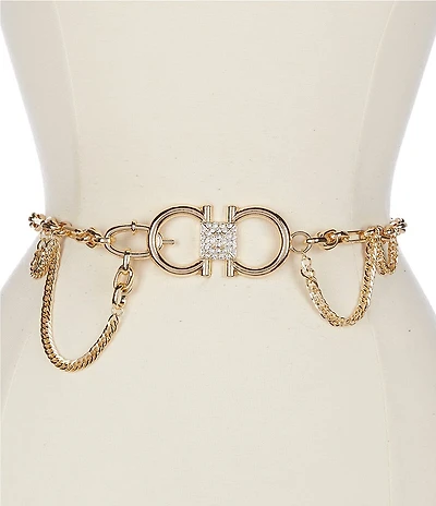 Natasha Accessories 1.62#double; Dock-Knocker Metal Link Belt