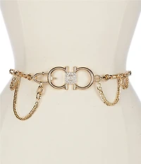 Natasha Accessories 1.62#double; Dock-Knocker Metal Link Belt