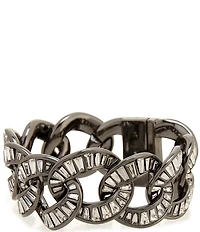 Natasha Accessories Baguette Interlock Link Line Bracelet