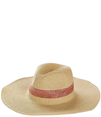 Natasha Accessories Chevron Braid Cowboy Hat