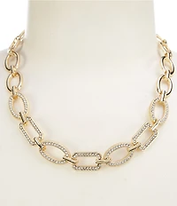 Natasha Accessories Crystal Mix Chain Link Collar Necklace