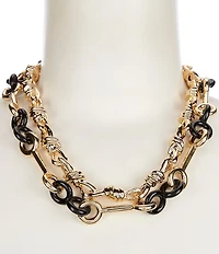 Natasha Accessories Link Collar Necklace Set