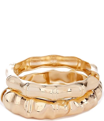 Natasha Accessories Metal Hinge Bracelet Set