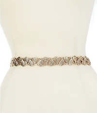 Natasha Accessories Metal Paisley Belt
