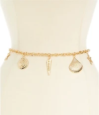 Natasha Accessories Metal Sealife Chain Belt