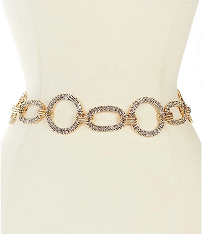 Natasha Accessories Mix Shape Rhinestone Belt