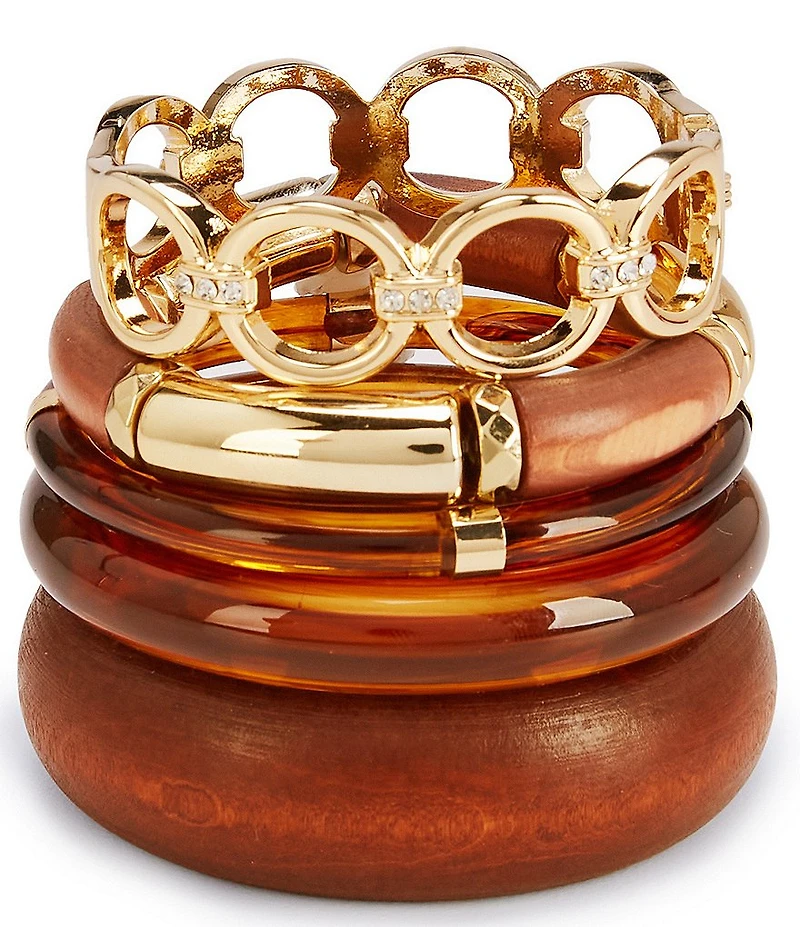 Natasha Accessories Mixed Medium Bangle Bracelet Set