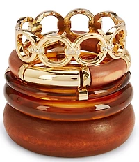 Natasha Accessories Mixed Medium Bangle Bracelet Set