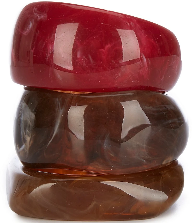 Natasha Accessories Resin Bangle Bracelet Set