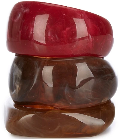 Natasha Accessories Resin Bangle Bracelet Set