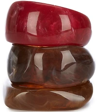 Natasha Accessories Resin Bangle Bracelet Set