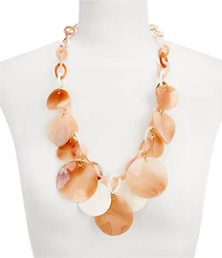 Natasha Accessories Resin Chips Statement Necklace