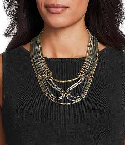 Natasha Accessories Snake Chain Statement Necklace