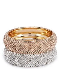 Natasha Accessories Stone Tape Bangle Bracelet Set