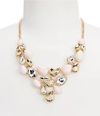 Natasha Accessories Teardrop Stone Statement Collar Necklace