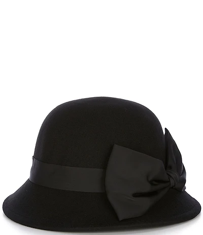 Natasha Accessories Thick Bow Cloche Hat
