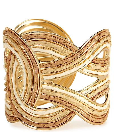 Natasha Accessories Thread Intertwine Cuff Bracelet