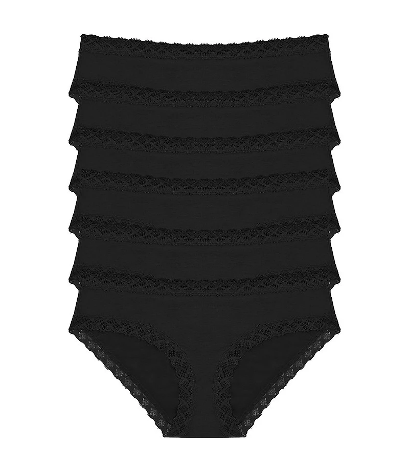 Natori Bliss Girl Lace Trim Brief Panty 6-Pack
