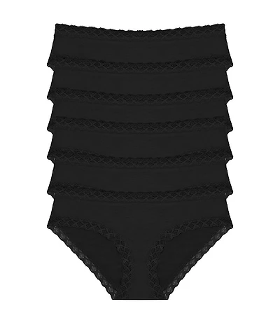 Natori Bliss Girl Lace Trim Brief Panty 6-Pack
