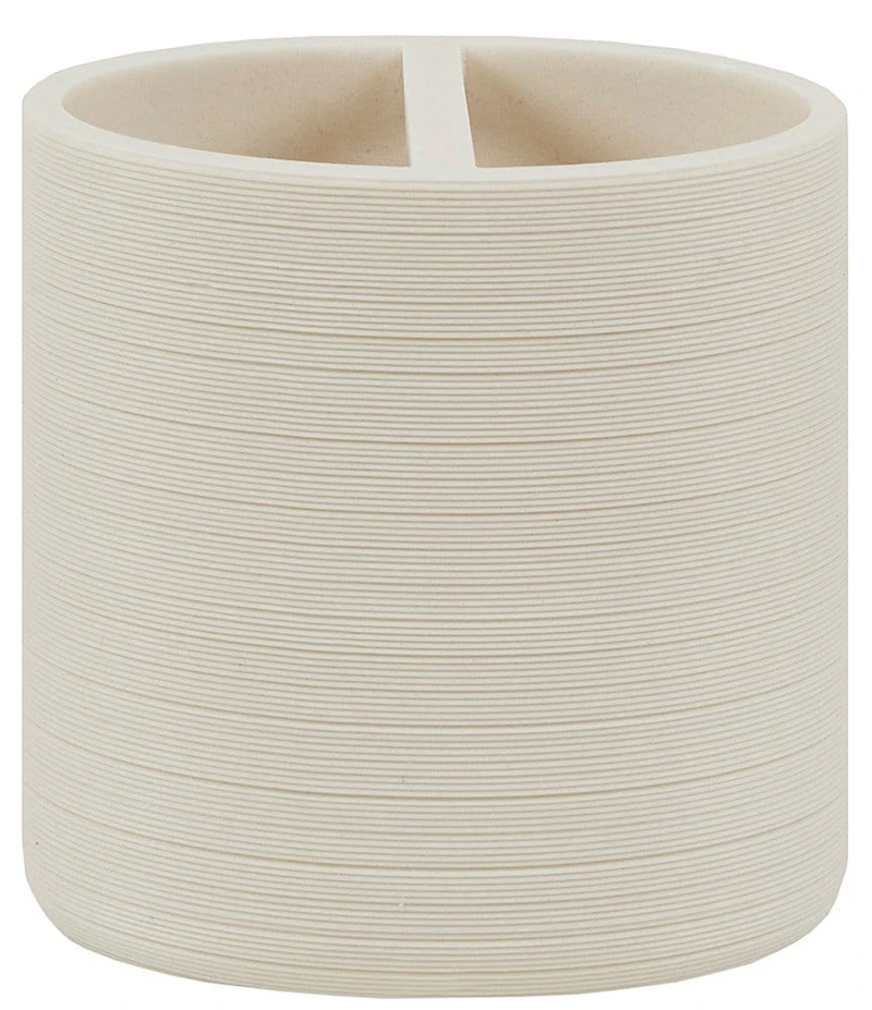 Natori Infinity Bath Collection Resin Sand Textured Toothbrush Holder