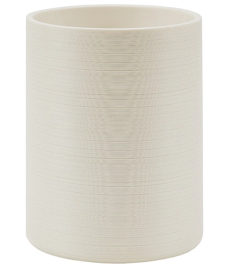 Natori Infinity Bath Collection Resin Sand Textured Wastebasket