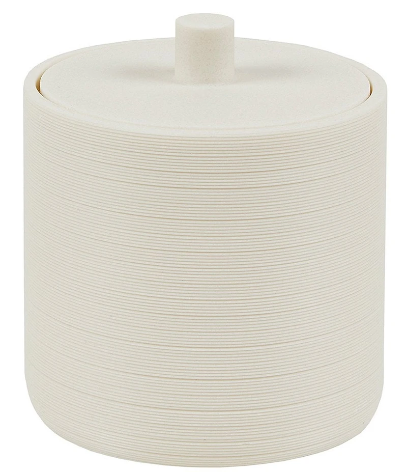 Natori Infinity Bath Collection Sand Textured Cotton Covered Jar
