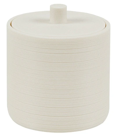 Natori Infinity Bath Collection Sand Textured Cotton Covered Jar