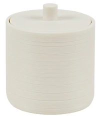 Natori Infinity Bath Collection Sand Textured Cotton Covered Jar