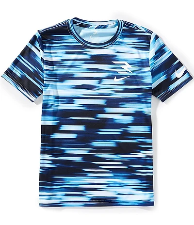 Nike 3BRAND by Russell Wilson Big Boys Short Sleeve Allover Print RWB Speedy Blur AOP T-Shirt