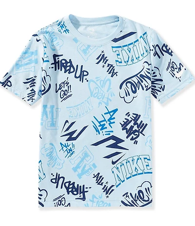 Nike 3BRAND by Russell Wilson Big Boys Short-Sleeve Graffiti Tag T-Shirt