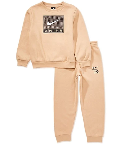 Nike 3BRAND by Russell Wilson Boys Long-Sleeve Logo Fleece Sweatshirt & Jogger Pants Set