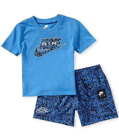 Nike Air Baby Boys Short Sleeve Logo T-Shirt & Printed Cargo Shorts Set