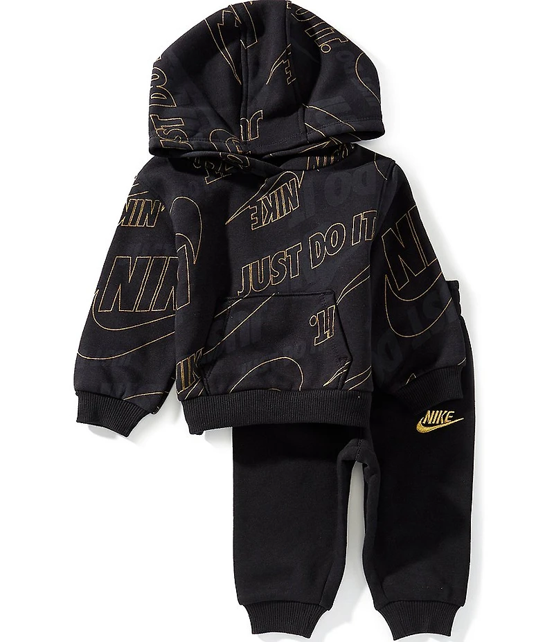 Nike Baby Allover Print Pullover Hoodie & Jogger Pants 2-Piece Set