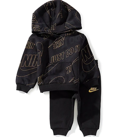 Nike Baby Allover Print Pullover Hoodie & Jogger Pants 2-Piece Set