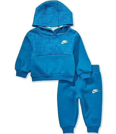 Nike Baby Boys Long-Sleeve Color Block Fleece Hoodie & Solid Fleece Jogger Pants Set