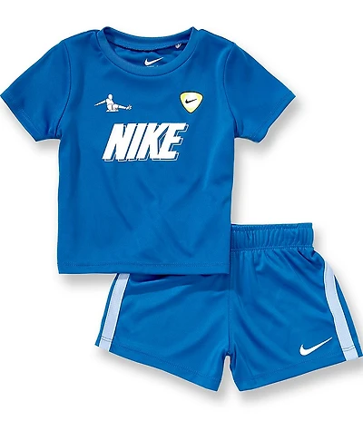 Nike Baby Boys Short Sleeve Dri-FIT Goal Mode T-Shirt & Shorts Set