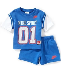 Nike Baby Boys Short Sleeve Sportwear Tee & Matching Shorts Set