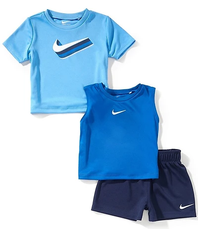 Nike Baby Boys Short Sleeve Sportwear Tee & Tank & Shorts 3 Piece Set