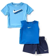 Nike Baby Boys Short Sleeve Sportwear Tee & Tank & Shorts 3 Piece Set