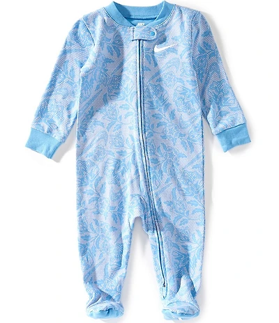 Nike Baby Girls Long-Sleeve Lace It Up Floral Print Footed Coverall